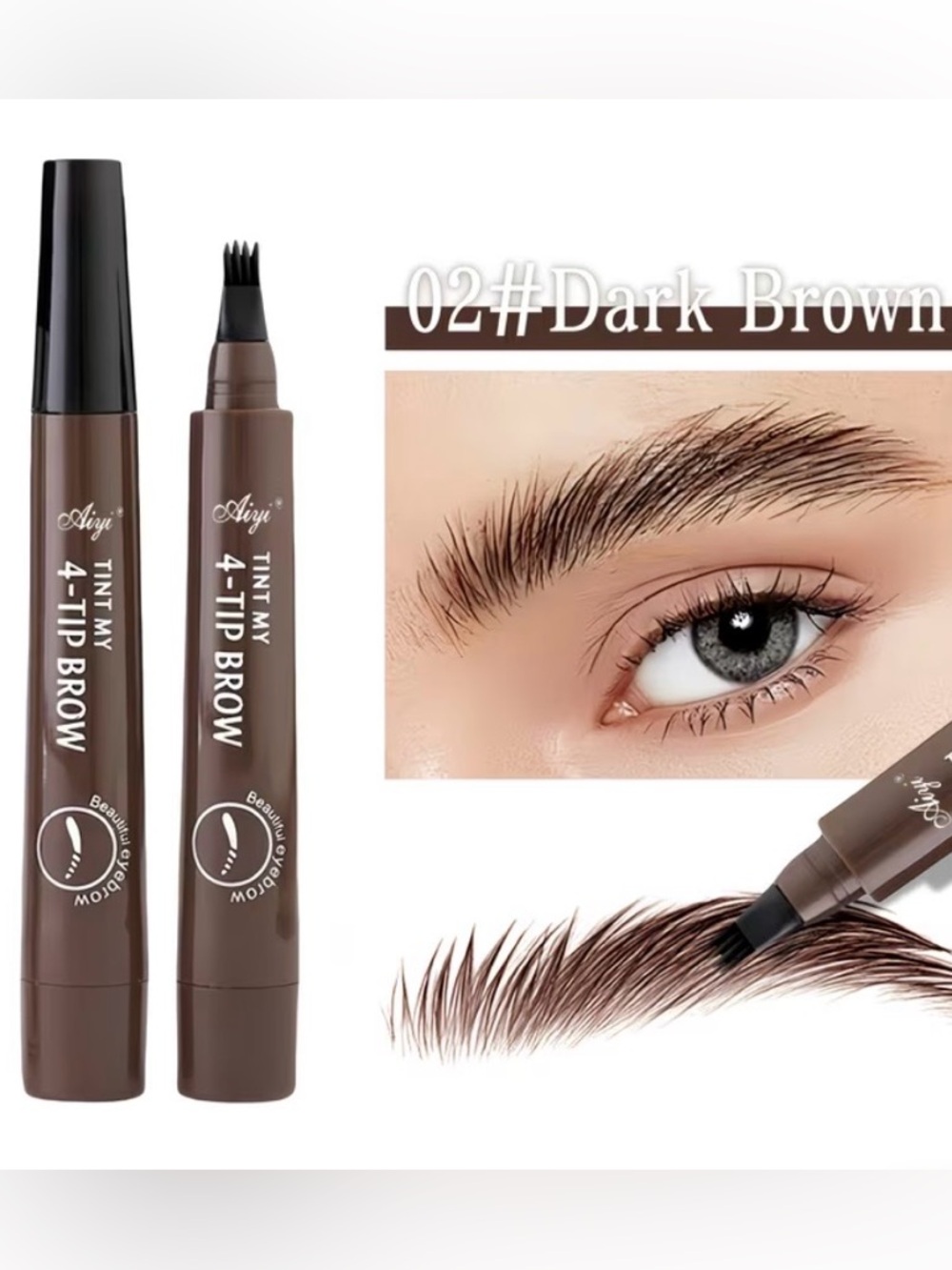 Tint My 4-Tip Brow Pen - Dark Brown